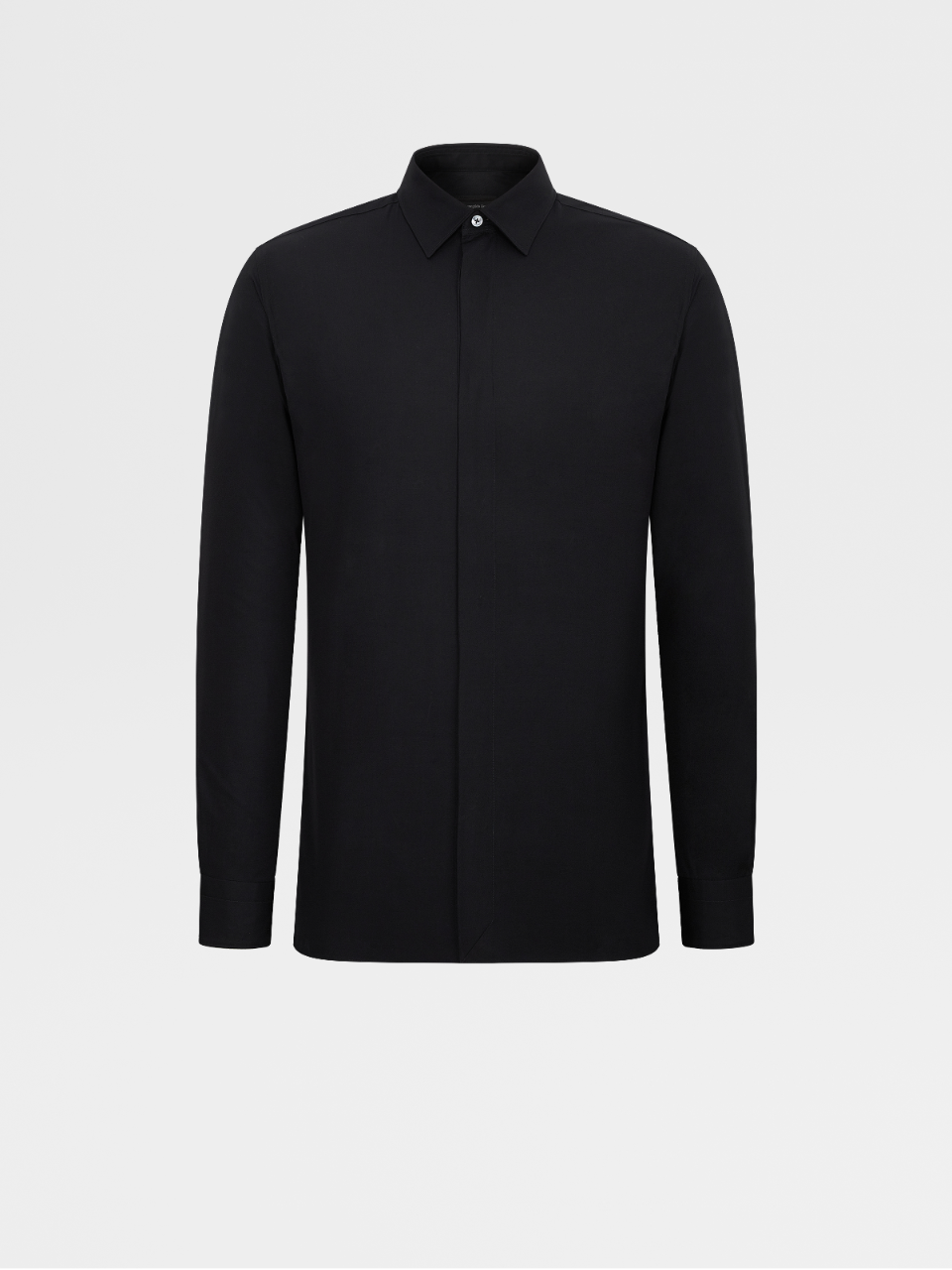 Black Trofeo™ Comfort Cotton Tailoring Shirt, City Slim Fit